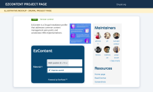 Mockup of Drupal Forge launcher on a Drupal project page.